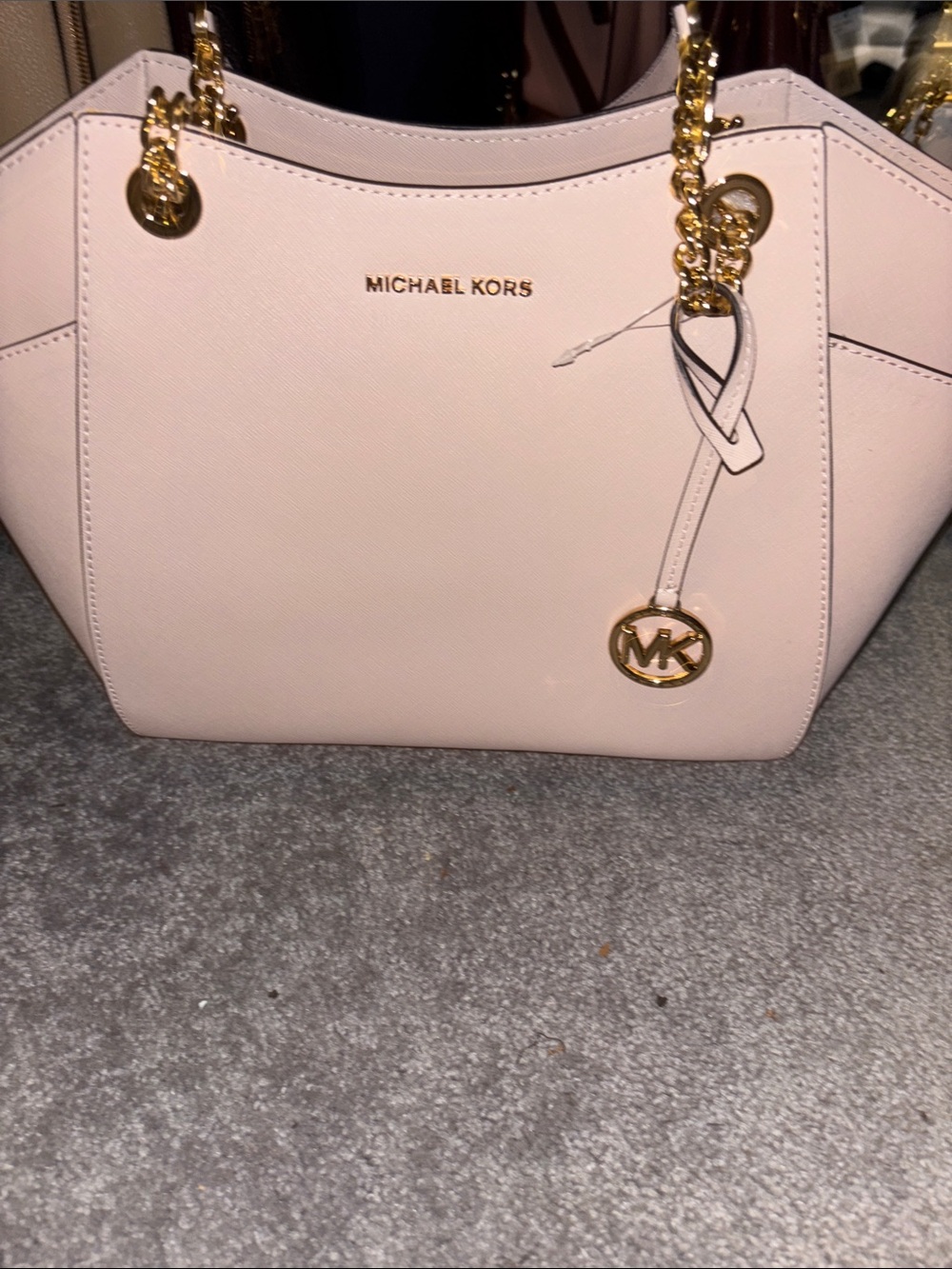 Michael Kors Blush Saffiano Leather Tote with Gold Hardware
